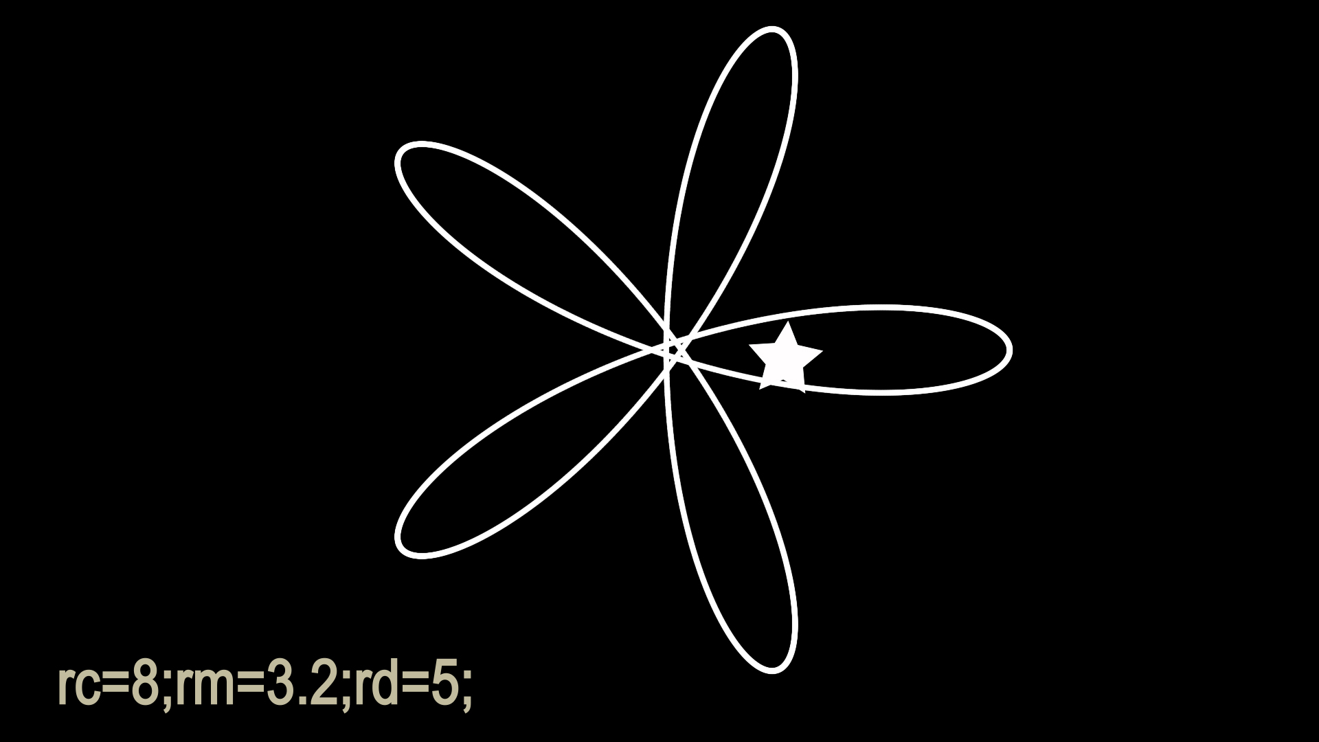 rc=8;rm=3.2;rd=5;トロコイドプロジェクト