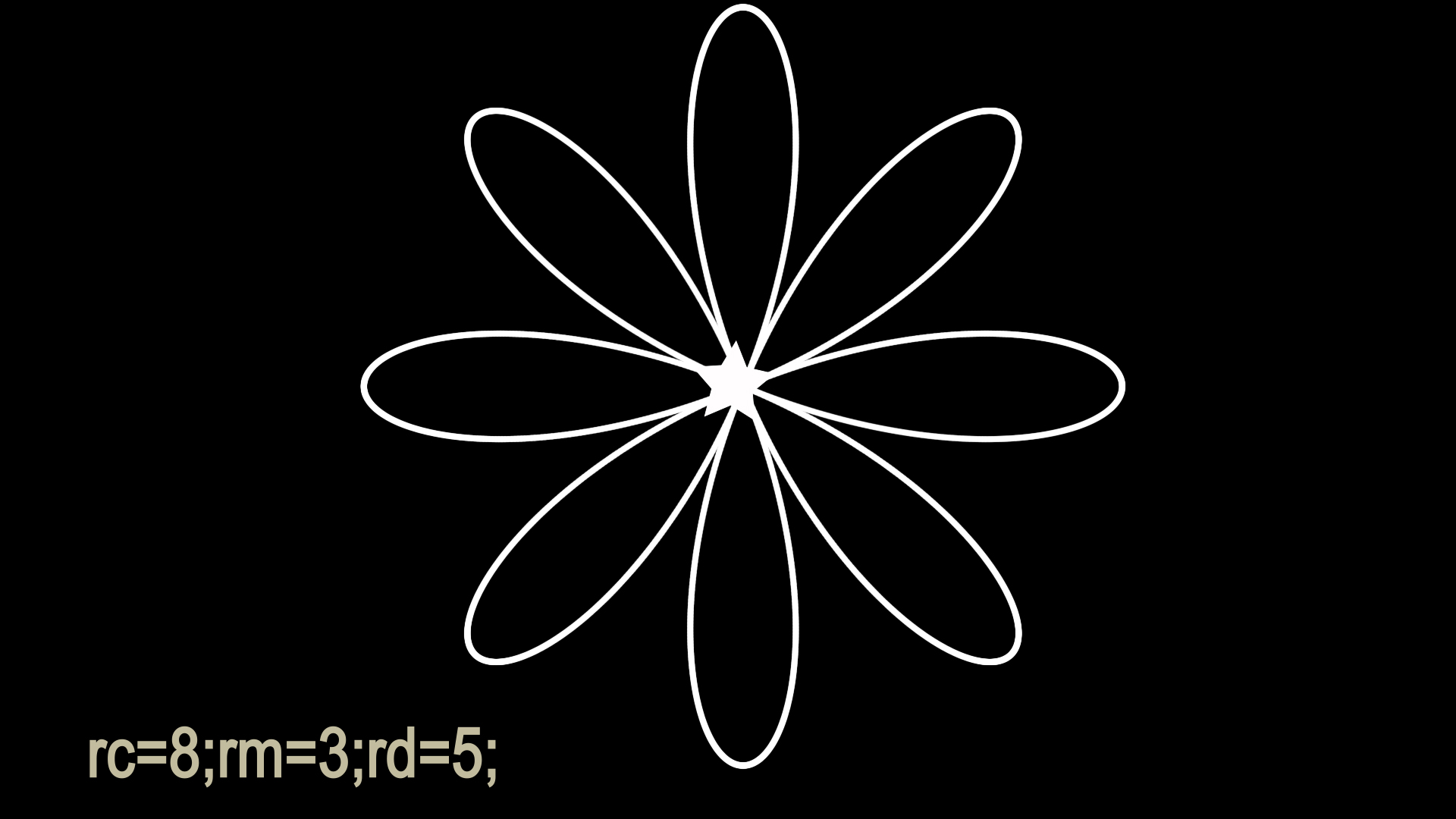 rc=8;rm=3;rd=5;トロコイドプロジェクト