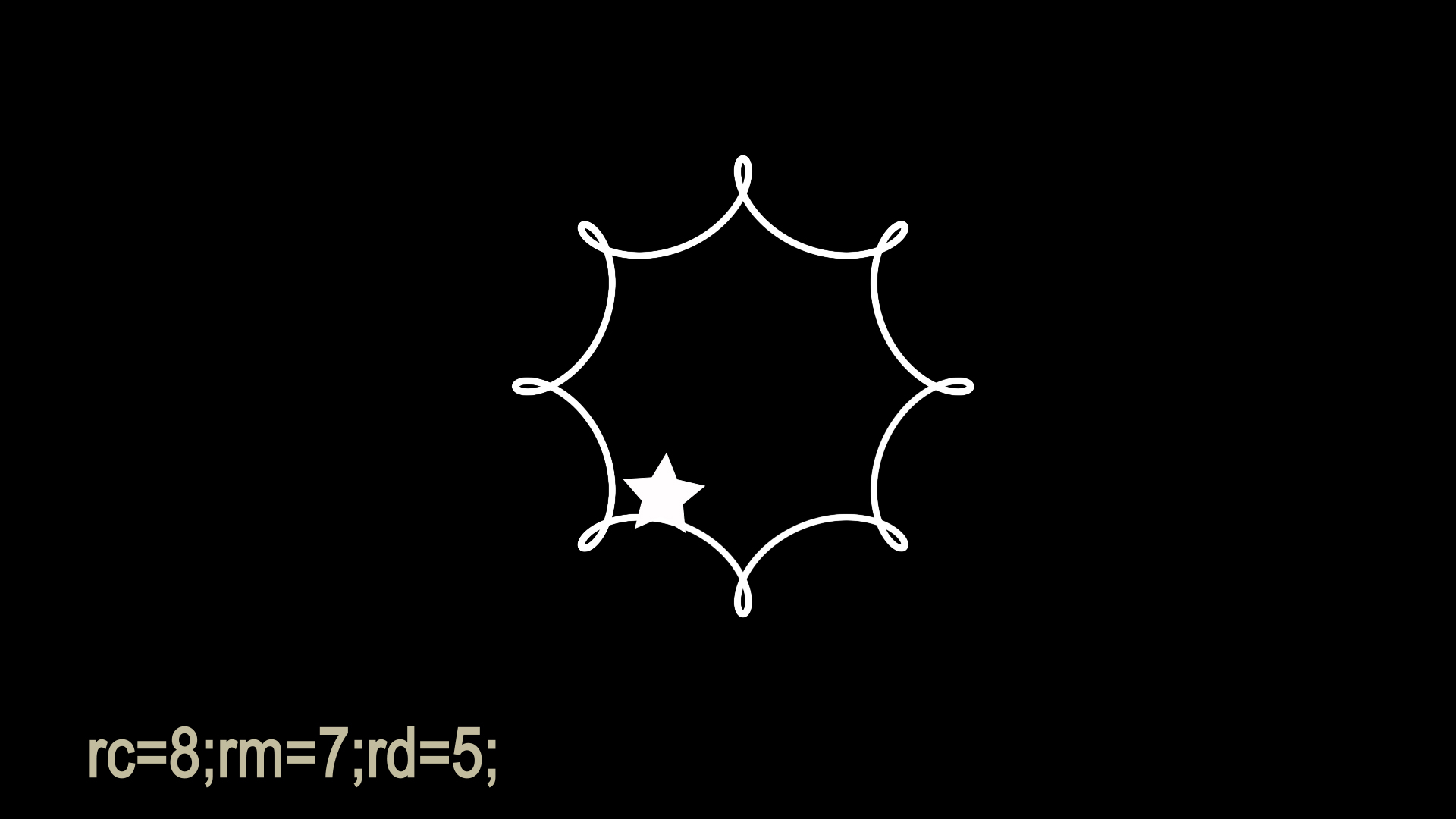 rc=8;rm=7;rd=5;トロコイドプロジェクト
