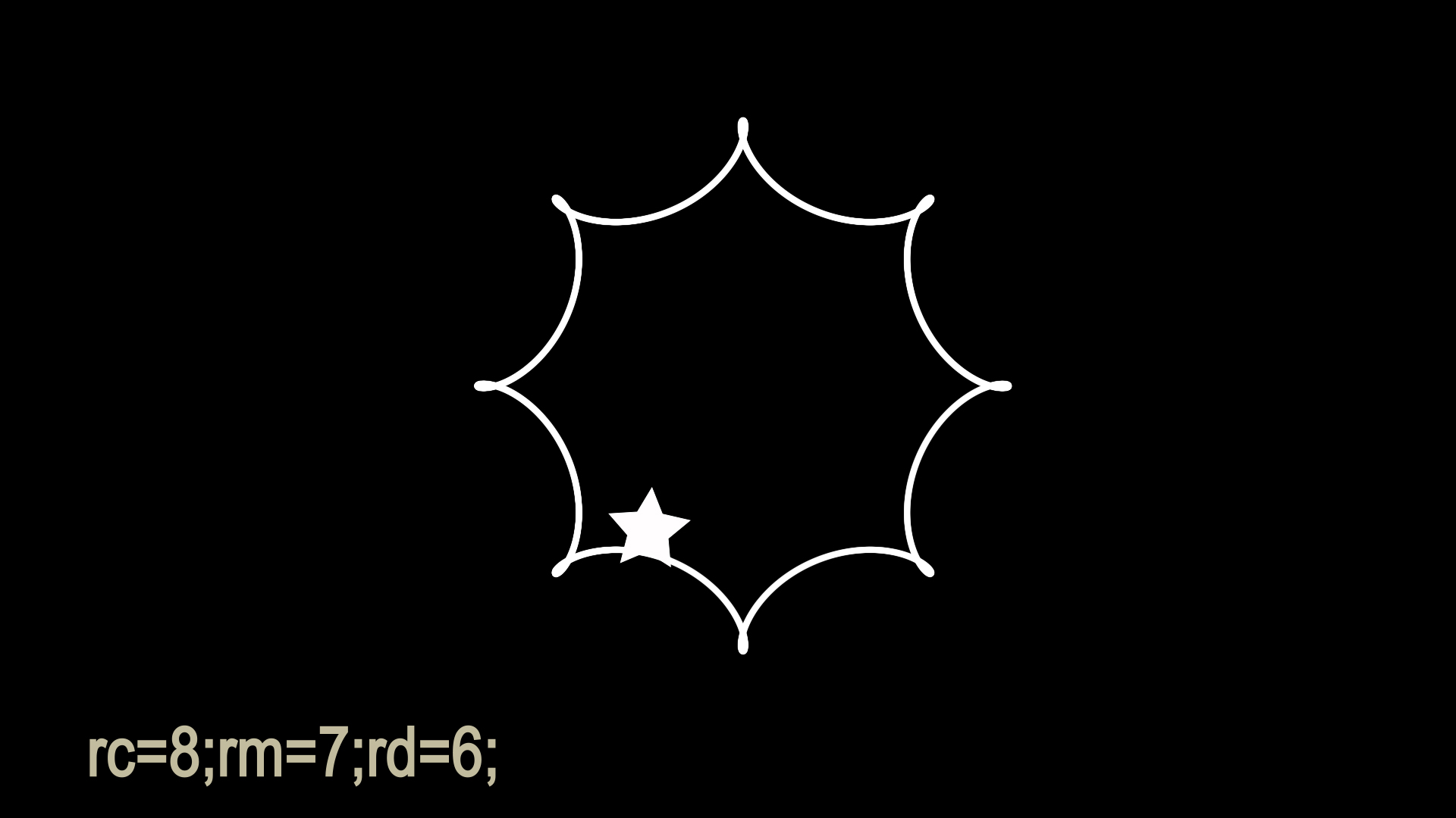 rc=8;rm=7;rd=6;トロコイドプロジェクト