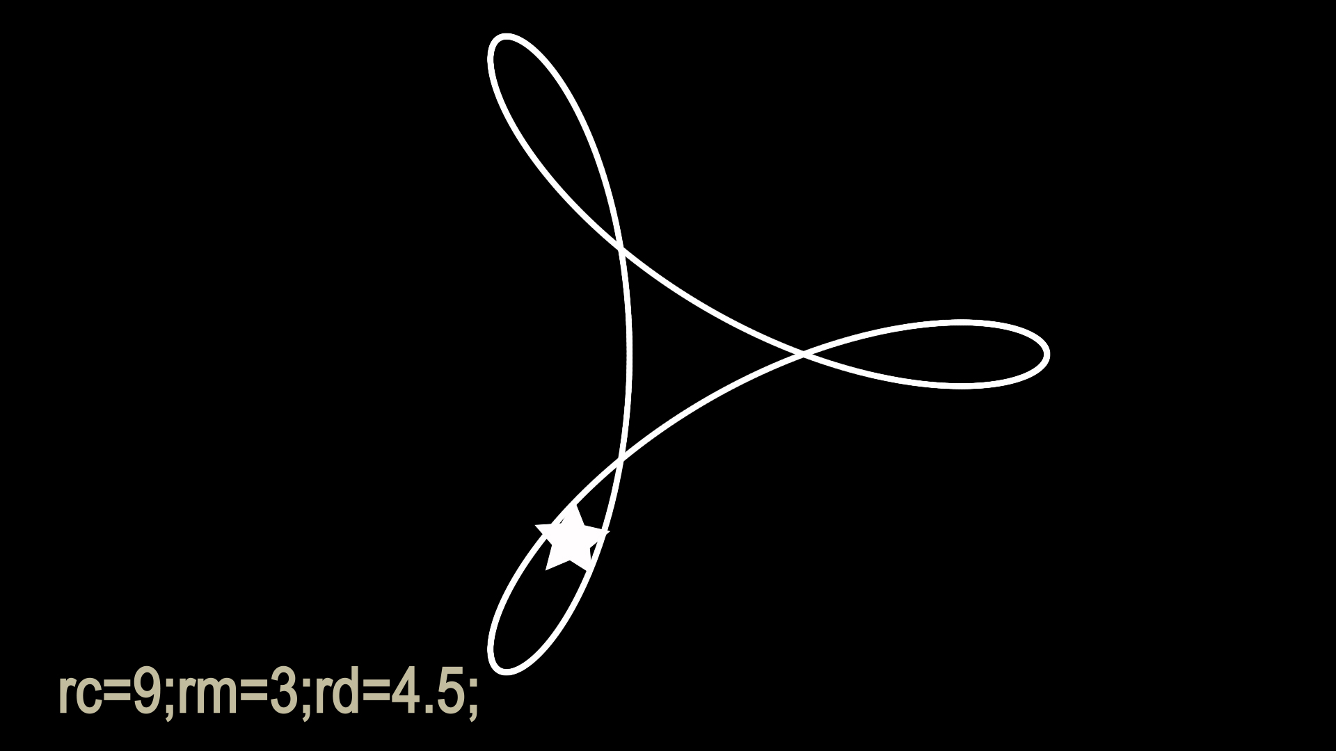 rc=9;rm=3;rd=4.5;トロコイドプロジェクト
